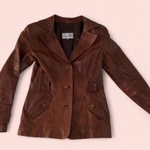 Vera Pelle Rich Brown Leather Jacket